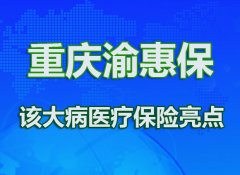 重庆渝惠保大病医疗保险产品亮点