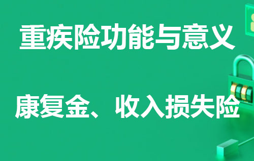 重疾险的功能与意义